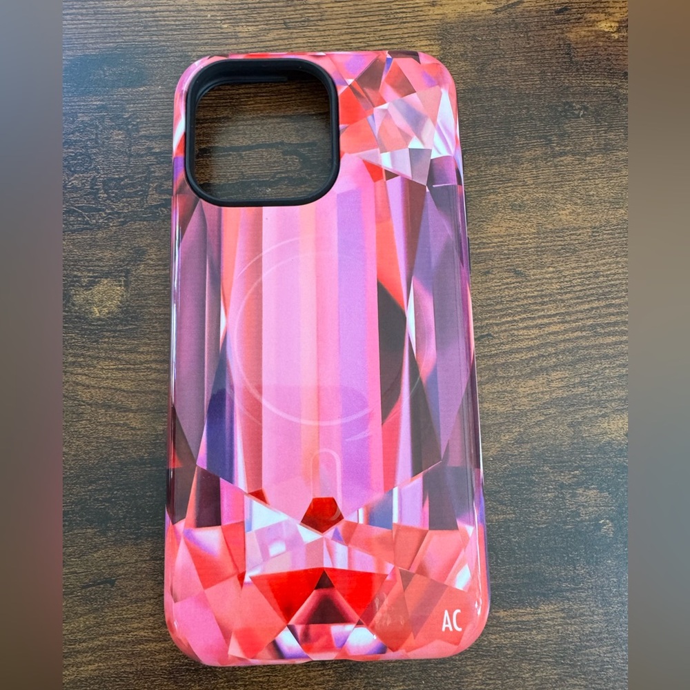 Angie Crabtree Art Class Isla iPhone 15 Pro Max MagSafe Case Pink Spinel